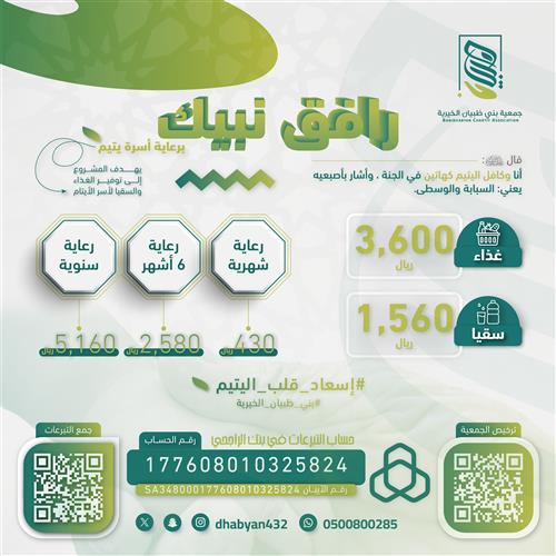 رافق نبيّك برعاية أسرة يتيم 👩‍👩‍👦‍👦