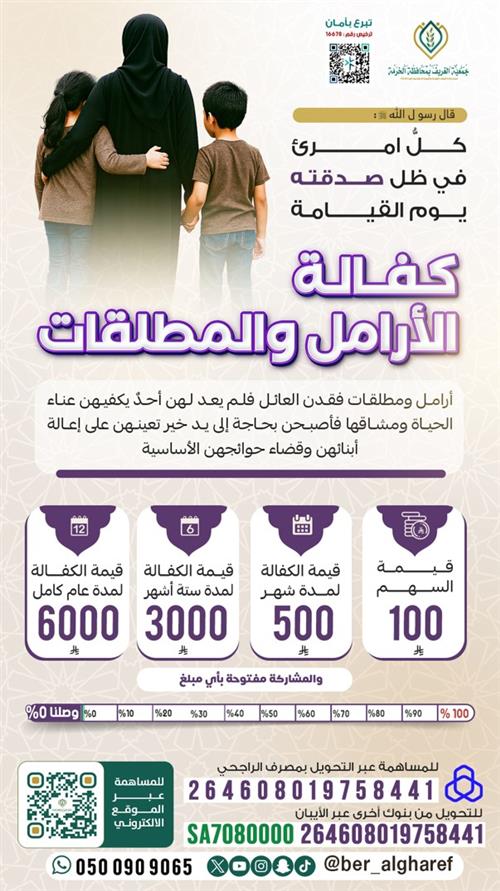 مشروع كفالة الأرامل والمطلقات لعام 1447 هـ