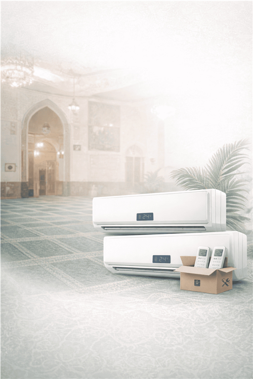 🔹حالة عاجلة :  مسجد برابغ بحاجة ماسة لمكيفات 