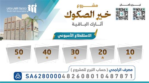 الاستقطاع الأسبوعي لمشروع خير الصكوك (أوقافك الجارية)