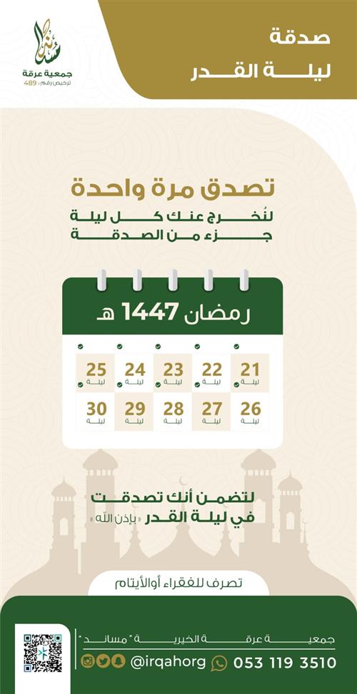 صدقة العشر الأواخر 