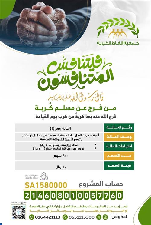 فليتنافس المتنافسون الحالة(١)