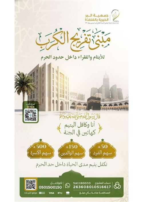مبنى تفريج الكرب للأيتام والفقراء داخل حدود الحرم