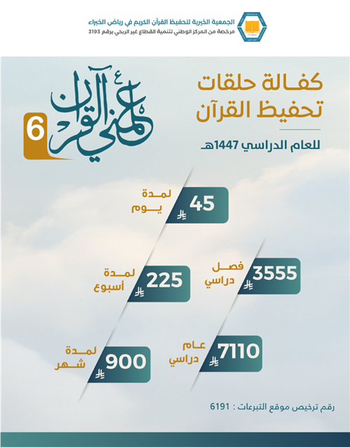 علمني القرآن6 لكفالة حلقات 1447 هـ