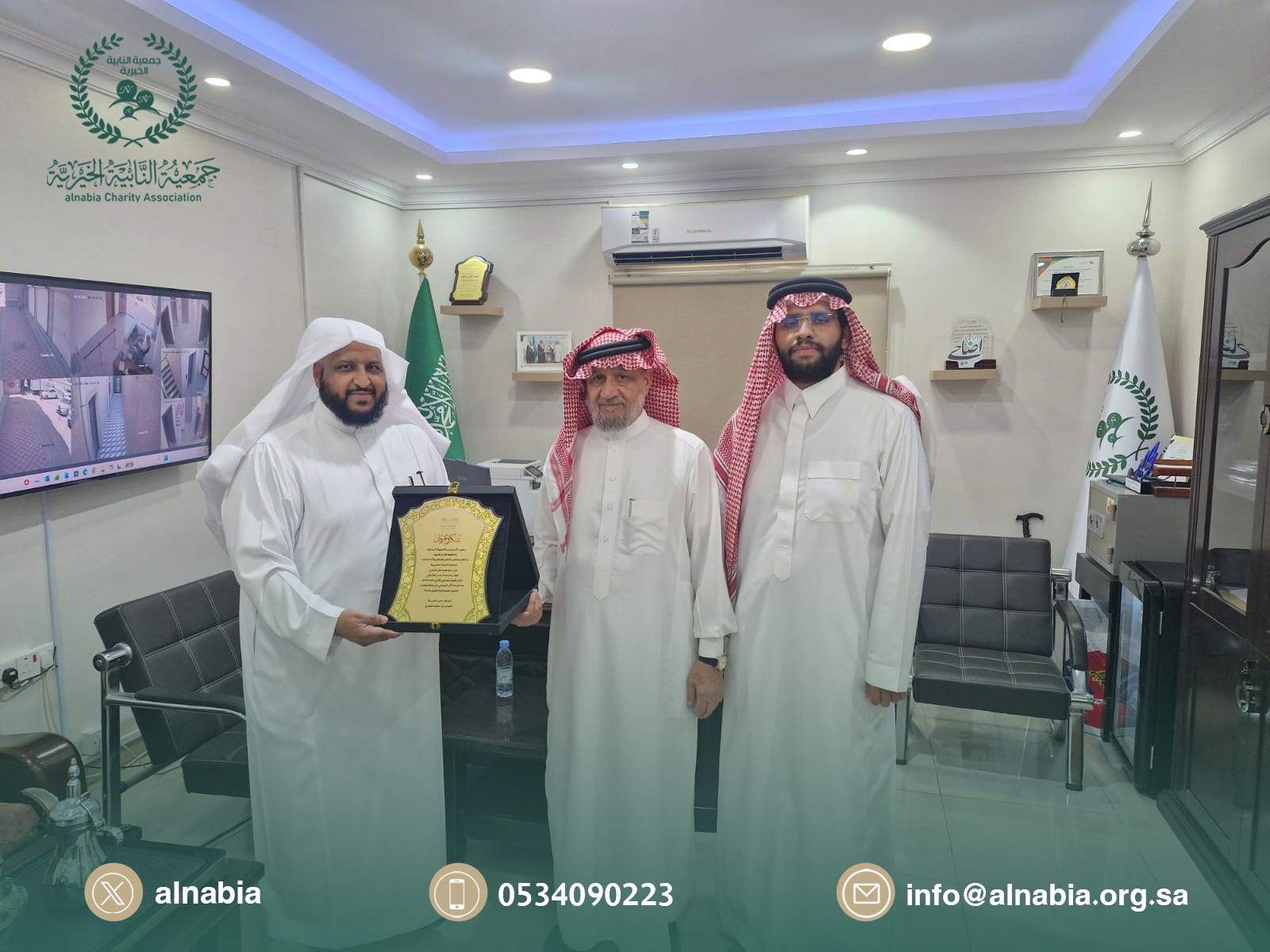 استقبال مدير مدرسة النابية الابتدائية