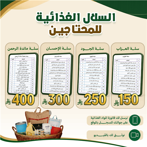 السلال الغذائية للمحتاجين 