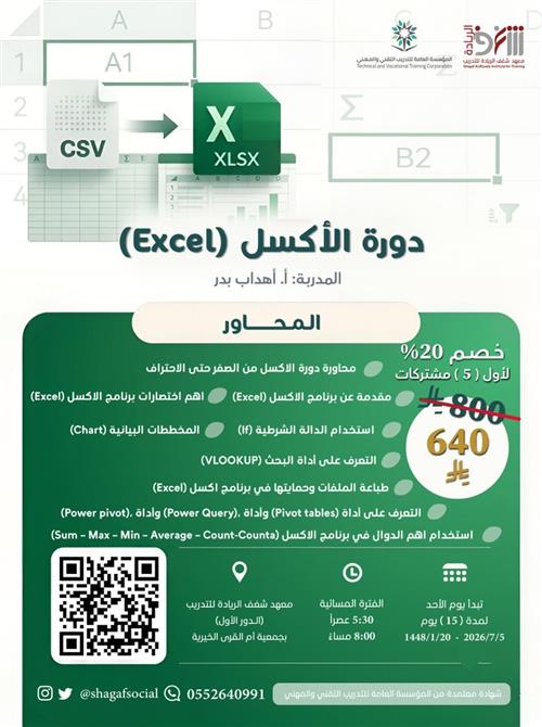 دورة الإكسل ( Excel ) 