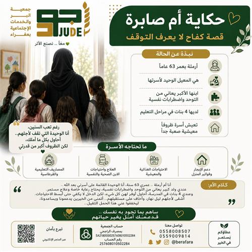 ارمله متعففه تعول 5 ايتام