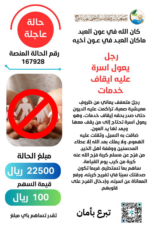 رجل عليه ايقاف خدمات 22500