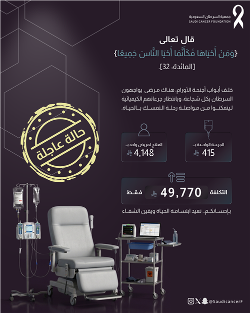 حملة علاجية طارئة لـ مرضى السرطان
