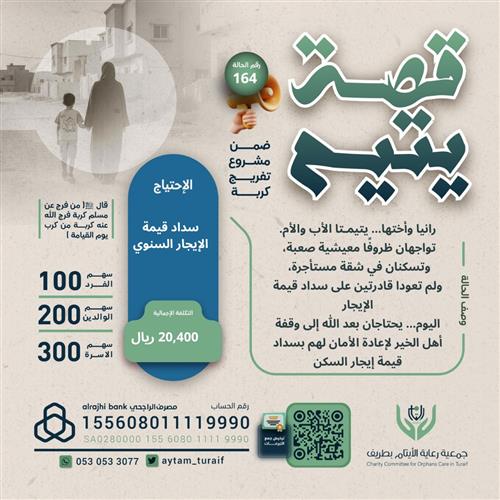 حالة إنسانية عاجلة ليتيمات أب وأم (164)