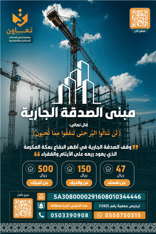 وقف الصدقة الجارية داخل حد الحرم المكي