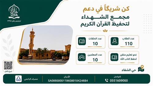 كفالة مجمع حلقات الشهداء - فصل دراسي 