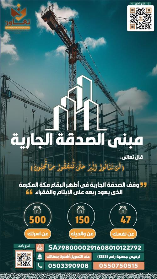 مبنى الصدقة الجارية داخل حد الحرم المكي